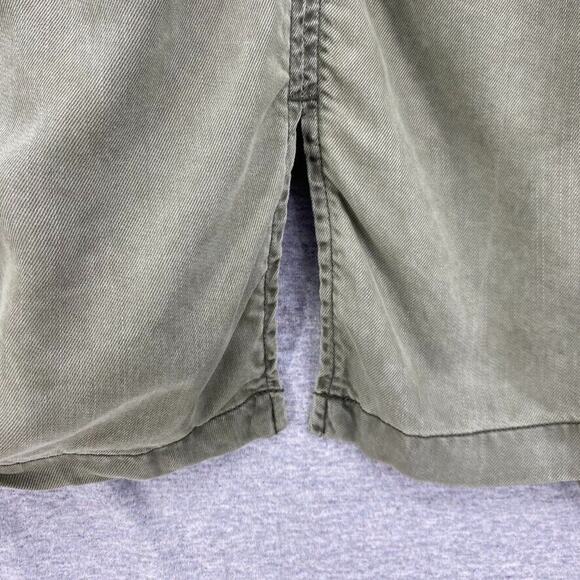 Max Jeans Jacket Women Medium Army Green Military Utility Tencel Drape - Picture 8 of 14